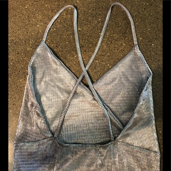 Boohoo Silver Long Dress - Picture 4 of 8